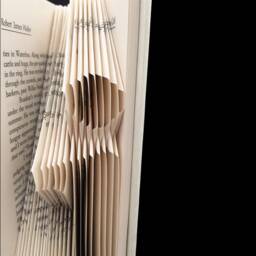 J - Lowercase J Monograms Folded-Book Art Sculpture - thumbnail 4
