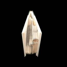 J - Lowercase J Monograms Folded-Book Art Sculpture - thumbnail 3