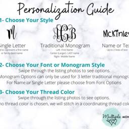 Monogrammed Baby Satin Trim Microfleece Blanket Light Pink, Blue & White - thumbnail 3
