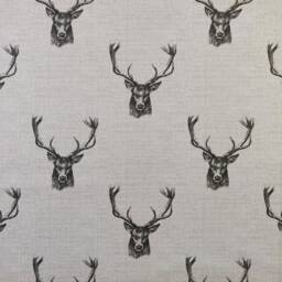 Handmade Stag Print Accent Chair Queen Anne Style Legs - thumbnail 3