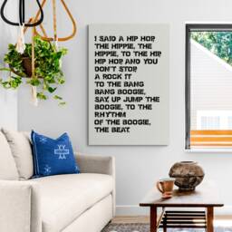 Rappers Delight Lyrics White - Wrapped Frame Canvas Rolled Photo/Poster Print - thumbnail 2