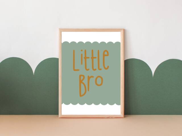 Little Bro Playroom & Bedroom Print. With Or Without Personalisation - Print Only, Unframed - image 1