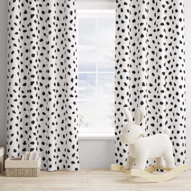 Dalmatian Spots Curtains, Nursery Curtains Blackout Or Non Blackout, With Eyelets, Pencil Pleat Rod Pocket, Spot Decor - image 1