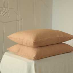 Housewife Dusty Peach Linen Pillowcase/Durable Natural Pillow Sham For Bedroom Comfortable & Eco-Friendly Cover - thumbnail 2