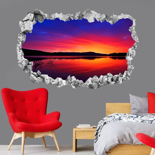 Lake Sunset Wall Decal Sticker Mural Poster Print Art Home Bedroom Office Decor Kr47 - image 1