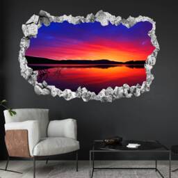 Lake Sunset Wall Decal Sticker Mural Poster Print Art Home Bedroom Office Decor Kr47 - thumbnail 2