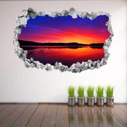 Lake Sunset Wall Decal Sticker Mural Poster Print Art Home Bedroom Office Decor Kr47 - thumbnail 3