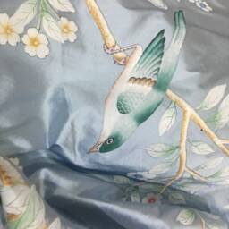 G-005 Grand View Garden Chinoiserie Handpainted Silk Drapery - thumbnail 4