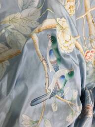G-005 Grand View Garden Chinoiserie Handpainted Silk Drapery