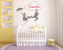 Mary Poppins Nursery Wall Decal Cartoon Quote, Let's Fly A Kite 13Mp - thumbnail 1