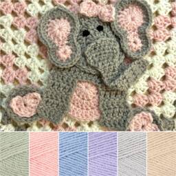 Handmade Crochet Elephant Baby Blanket - Custom Nursery Shower Gift - thumbnail 2