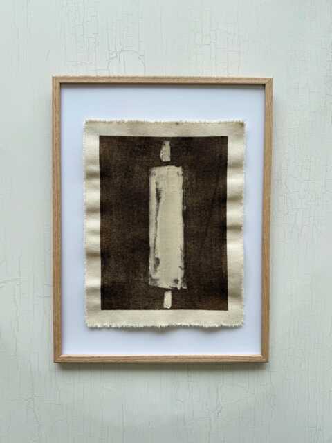 Original Abstract Art On Raw Cotton Canvas Wabi Sabi Neutral Tone Painting - image 1