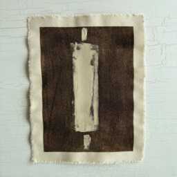 Original Abstract Art On Raw Cotton Canvas Wabi Sabi Neutral Tone Painting - thumbnail 2