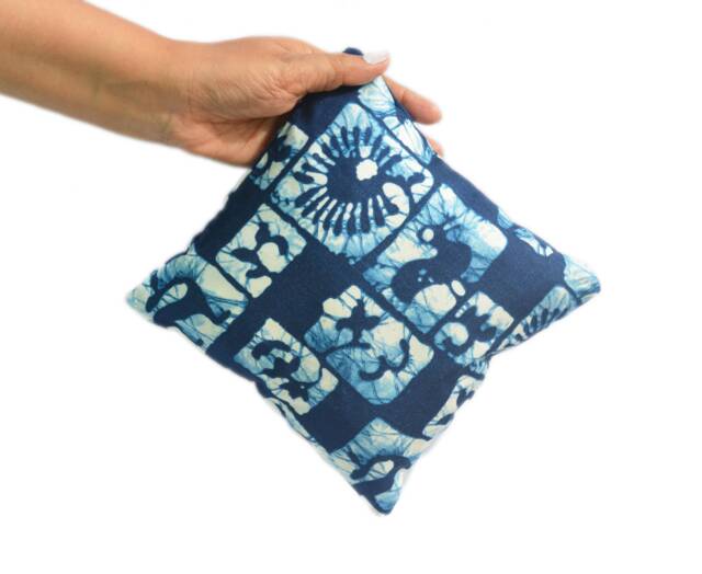 "Printed Accent Pillow Cover - Throw Pin Cushion Ring Decorative Handmade Cotton Silk -Small-Mini -8"" X 8" - image 1