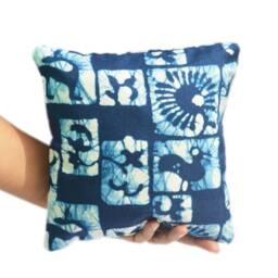 "Printed Accent Pillow Cover - Throw Pin Cushion Ring Decorative Handmade Cotton Silk -Small-Mini -8"" X 8" - thumbnail 2