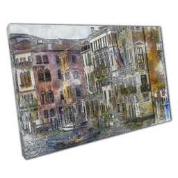 Venice Watercolour Canvas Art Ready To Hang Wall Decor For Home Office - thumbnail 1