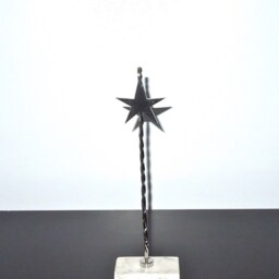 Metal Sculpture, Stainless Steel Marble Base Desktop, Office, Table Sculpture - thumbnail 2