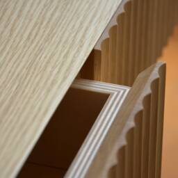 Fluted Dressing Table/Floating Vanity - Made Of Solid Oak - thumbnail 3