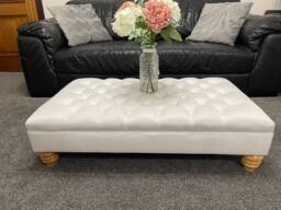 Handmade Extra Large Chesterfield Velvet Footstool Coffee Table