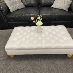 Handmade Extra Large Chesterfield Velvet Footstool Coffee Table - thumbnail 3