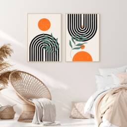 Abstract Wall Art Prints, Set Of 2 Posters, Mid Century Poster, Living Room Print, Modern Art, Home Decor, Scandi Prints - thumbnail 3