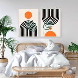 Abstract Wall Art Prints, Set Of 2 Posters, Mid Century Poster, Living Room Print, Modern Art, Home Decor, Scandi Prints - thumbnail 2