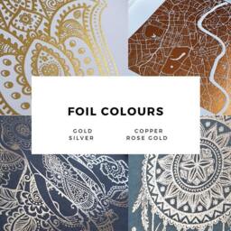 A4 Metallic Foil Seashell Wall Art, Boho Print in Copper, Gold, Silver Or Rose Gold - thumbnail 3