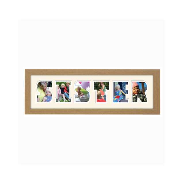 Sister Photo Frame Word Name Special Gift - 32 By Photos in A Word - image 1
