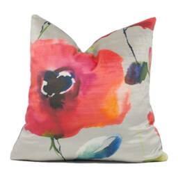 Voyage - Nerissa Velvet Grenadine Chic Modern Floral Cushion Cover Handmade Throw Pillow Designer Home D??cor - thumbnail 1