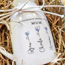 Mothers Day Gift, Personalised Vase, Nanny Gifts, Gifts For Her, Grandma Ceramic Nan Flower Vase, Custom - thumbnail 3