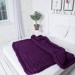 Warm Gift, Chunky Blanket, Lap & Sofa Gift For Her, Handmade Throw, Blanket, Home, Giant Afghan - thumbnail 2