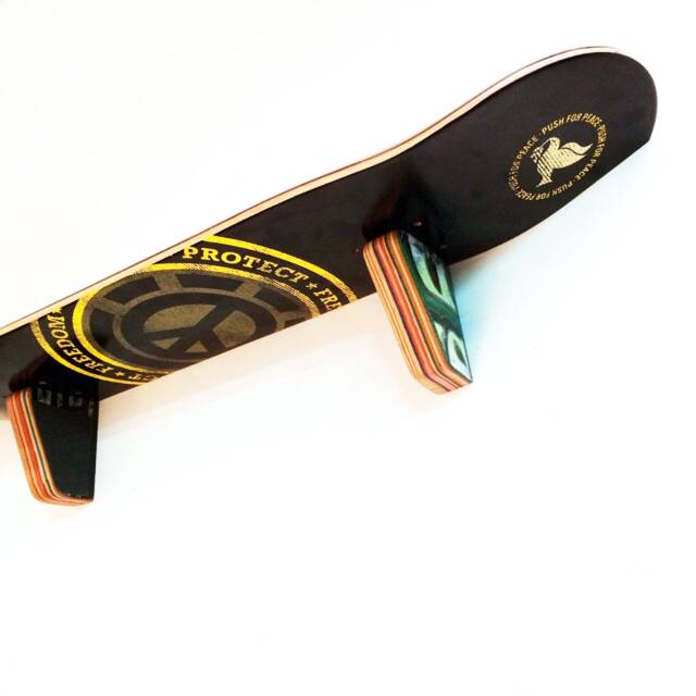 Recycled Skateboard Wall Shelf Handmade Maple Plywood Brackets - image 1