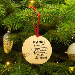 Distance Means Little When Someone So Much - Long Realationship Christmas Tree Decoration - thumbnail 3