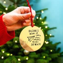Distance Means Little When Someone So Much - Long Realationship Christmas Tree Decoration - thumbnail 2