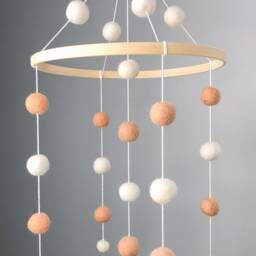 Baby Mobile/Baby Crib Mobile /Wool Felt Balls/Felt Mobile/ Nursery Handmade Mobile/ Crib Decor/Bed Decor - thumbnail 3