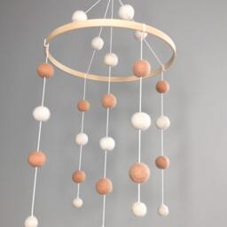 Baby Mobile/Baby Crib Mobile /Wool Felt Balls/Felt Mobile/ Nursery Handmade Mobile/ Crib Decor/Bed Decor - thumbnail 4