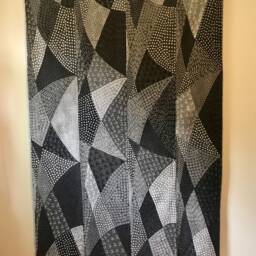 Gray Mudcloth Throw Handwoven Cotton, Naturally Dyed - thumbnail 3