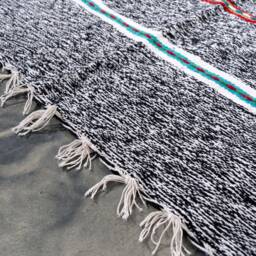 Handmade Grey Moroccan Kilim Rug Wool & Cotton Boho Area Rug - 3x5 Ft - thumbnail 4