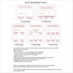 8x10 Custom Grandkids Picture Frame With Names & Dates - Holds 1 To 6 Pictures Personalized Gift For Grandparent, Gifts Grandma - thumbnail 2