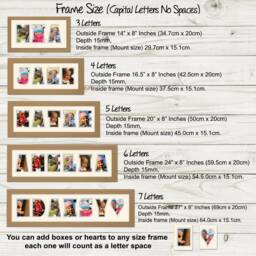 Personalized Name Photo Frame, Cut Out Letter Picture Frame - thumbnail 4