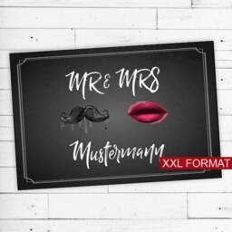 "Floor Mat Personalized With Name ""Mr & Mrs"
