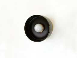 Minimalist Black Porcelain Wall Sconce - Handmade Modern Vanity Light
