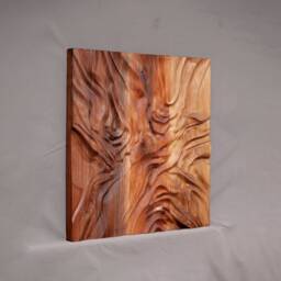 Walnut Wood Sculpture, Us Delivery Duty Paid, Wall Art, Custom Order, Modern Organic Relief Sculpture - thumbnail 2