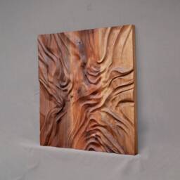 Walnut Wood Sculpture, Us Delivery Duty Paid, Wall Art, Custom Order, Modern Organic Relief Sculpture - thumbnail 3