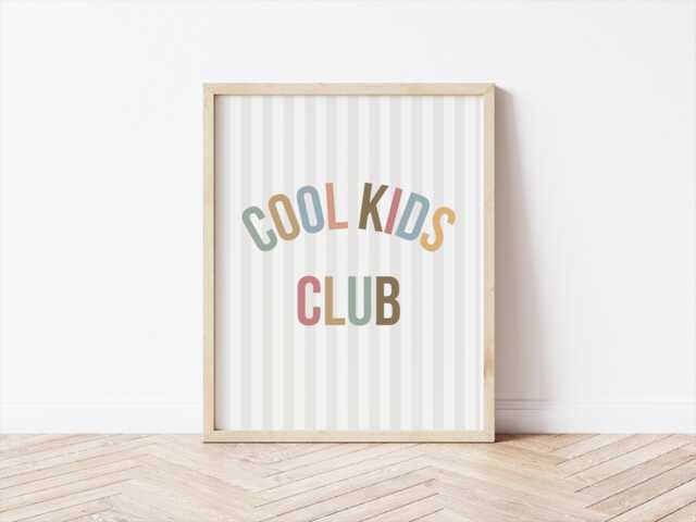 Childrens Cool Kids Wall Poster For Bedroom, Nursery Or Playroom, Positive Affirmation Print Childs Room - image 1