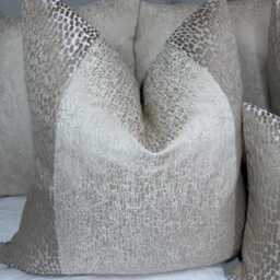Gold Champagne Cream Cushion Cover Antelope & Blake Modern Glam Pillow Case Handmade in Uk, Interior Designer - thumbnail 2