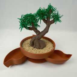 Bonsai Paperclip Holder - Desk Organizer With Hidden Storage - thumbnail 2