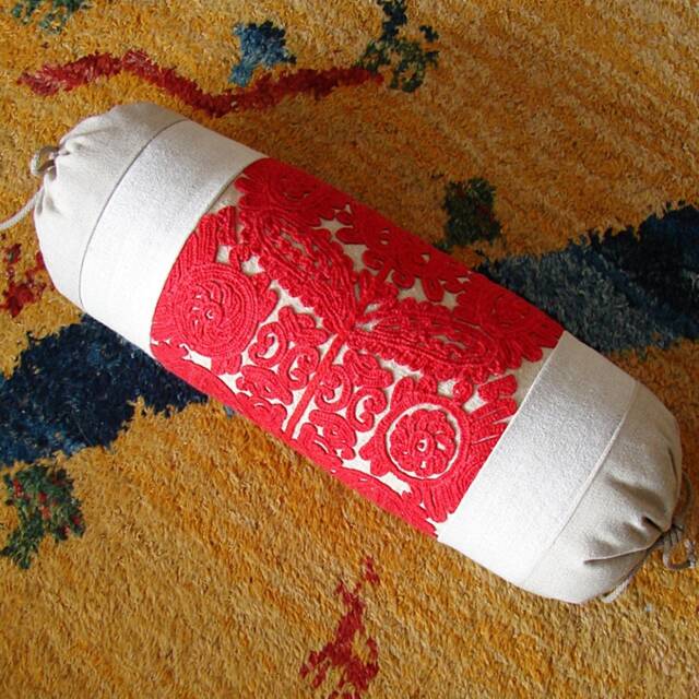 "Embroidered Bolster Pillow Hungarian Folk Art ""??r??sos" - image 1