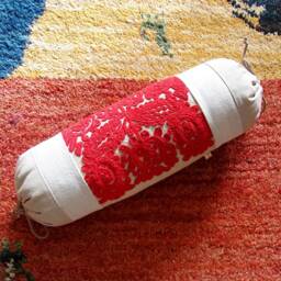 "Embroidered Bolster Pillow Hungarian Folk Art ""??r??sos" - thumbnail 2