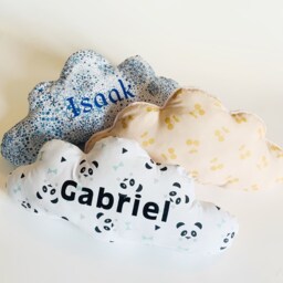 Cloud Cushion, Children's Cushions, Baby Girl's Room Decoration, Boy's Personalized Birth Gift, Cushion With First Name - thumbnail 3